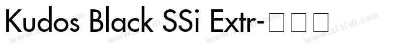 Kudos Black SSi Extr字体转换
